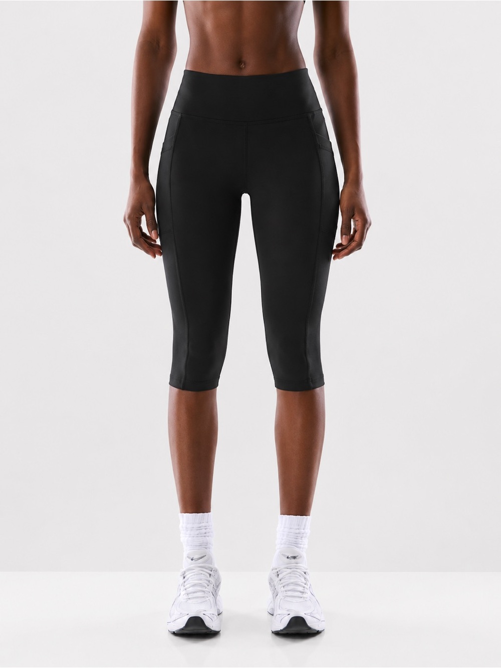 Zella Black High Rise Performance Leggings with Side Pockets XS NWT